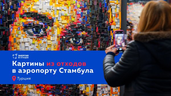 Стамбульский аэропорт картины из отходов