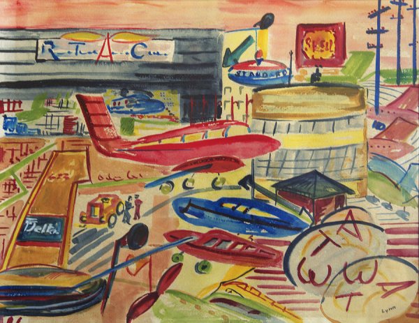 Стамбульский аэропорт картины из отходов