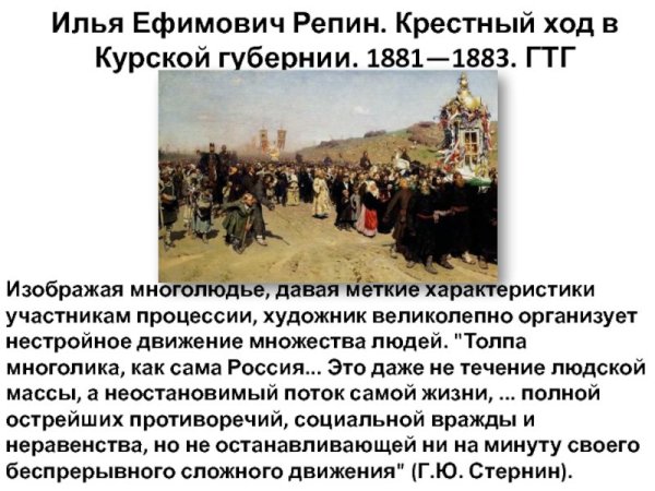 Репин Илья Ефимович крестный ход