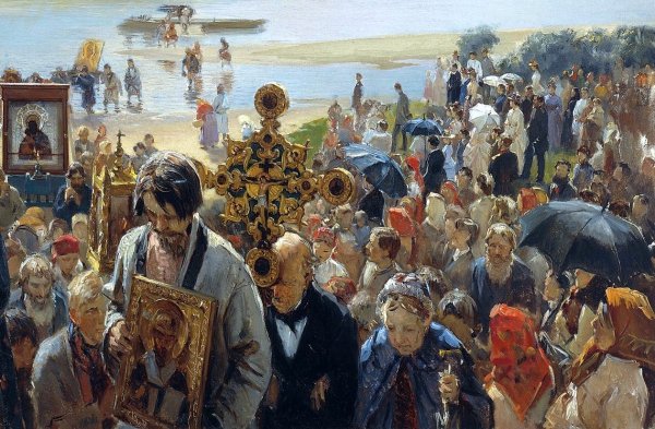 Репин крестный ход в Дубовом лесу