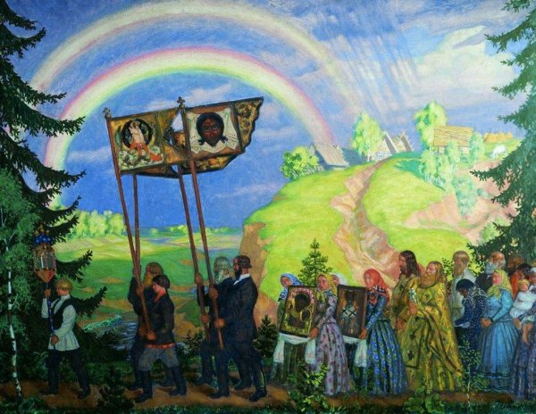 Крестный ход в Курской губернии Репин