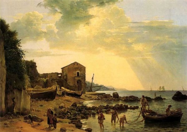 Сильвестр Щедрин. Лунная ночь в Неаполе. 1828.