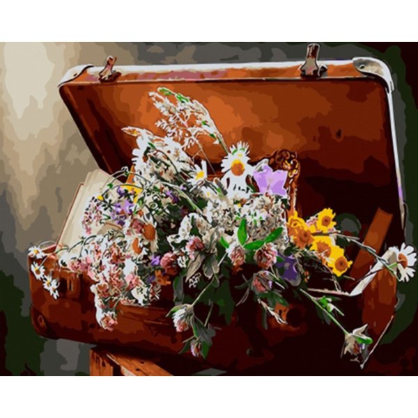 Чемодан с цветами