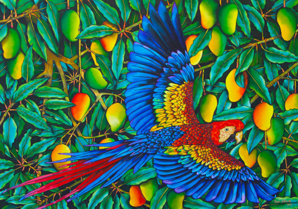 Батик попугай