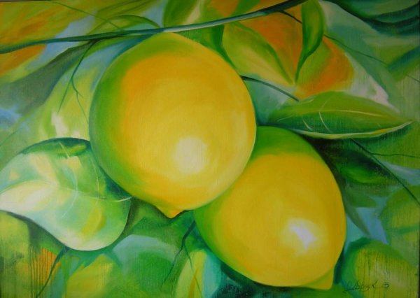 Лимоны батик