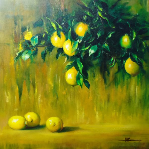 Лимоны живопись