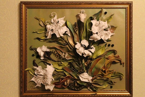 Красивые панно из кожи