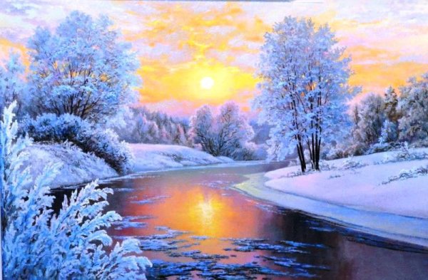 Александр Мельников, зимний пейзаж