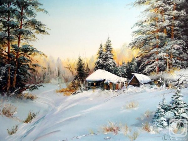 Художник Александр Леднев. Зимнее утро