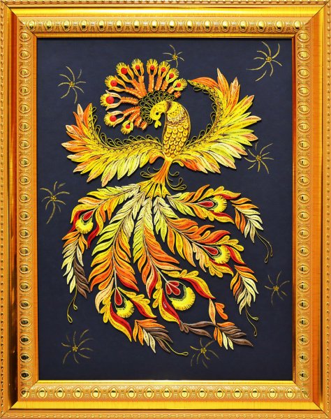 Птица Феникс батик
