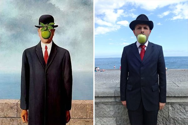 The son of man Рене Магритт