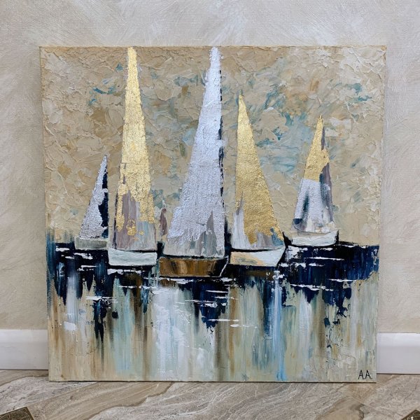 Картина корабли с поталью