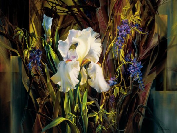 Картина маслом цветыыыы