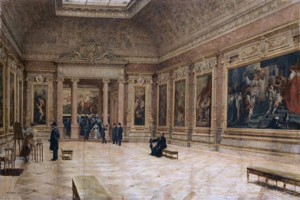 Лувр Париж 19 века