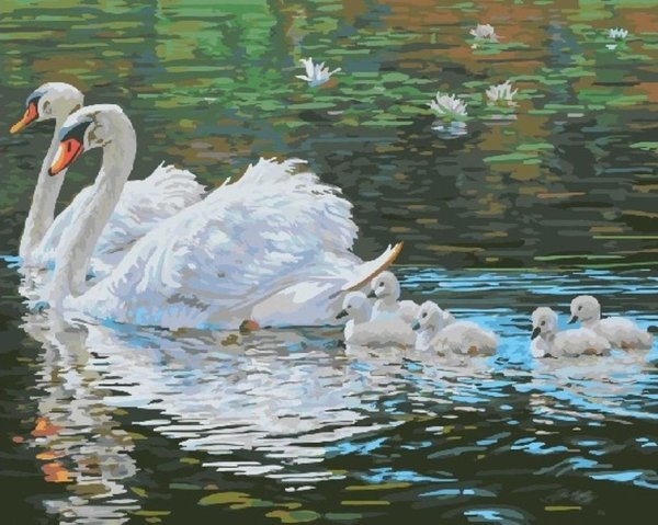 Картина " лебедь"