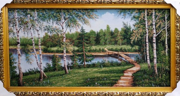 Картина гобелен девушка