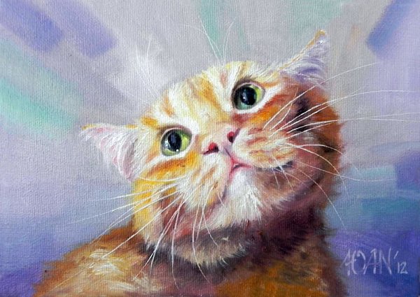 Кошки маслом на холсте