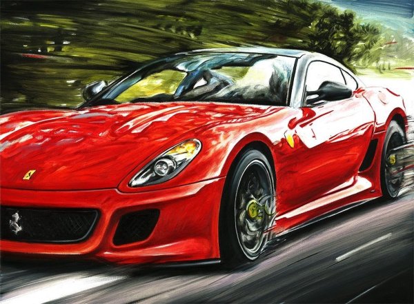 Машина картина маслом