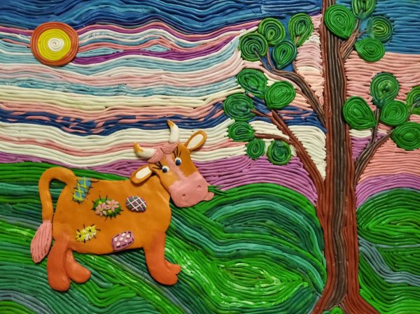 Панно из пластилина