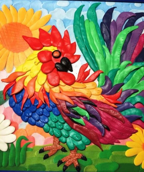 Рисунки из пластилина