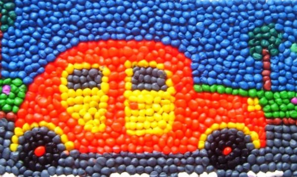 Панно из пластилина для детей