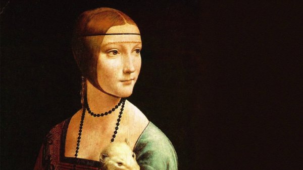 Леонардо да Винчи дама с горностаем оригинал