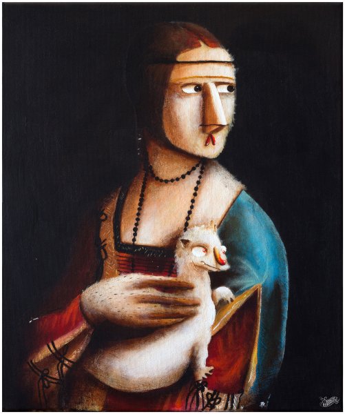 Чечилия Галлерани Леонардо да Винчи дама с горностаем