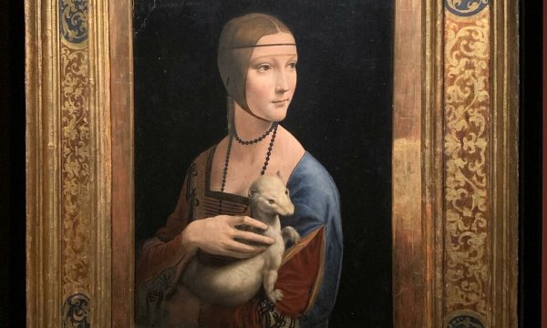 Леонардо да Винчи дама с горностаем оригинал