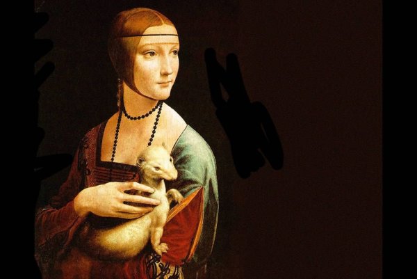 Леонардо да Винчи дама с горностаем оригинал