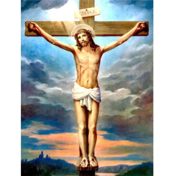 Иисус Распятый вид сбоку