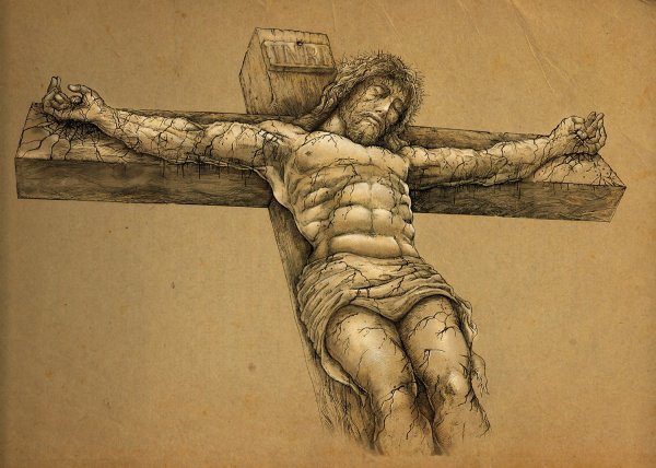 Крест Иисуса Христа раскраска