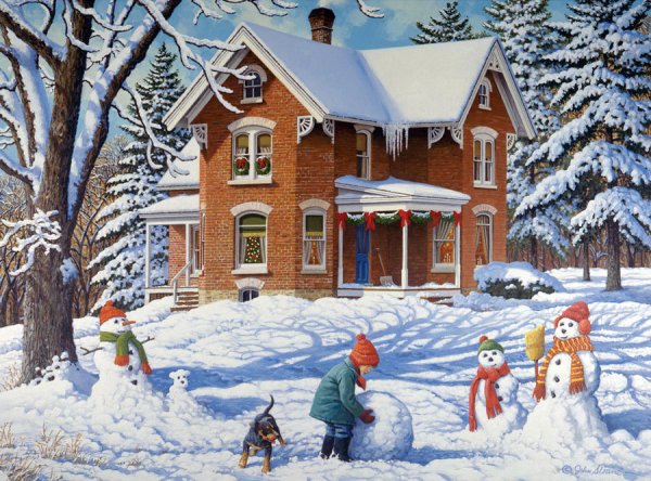 Детские забавы зимой