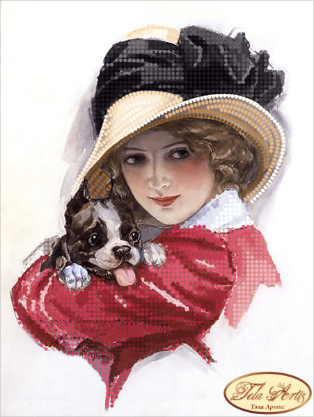 «Портрет дамы с собачкой и. Велан» Зинаиды Серебряковой