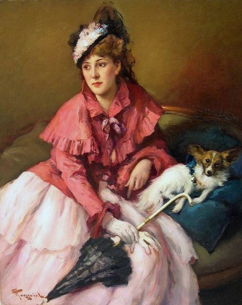 «Дама с собачкой» (1868) Шишкина