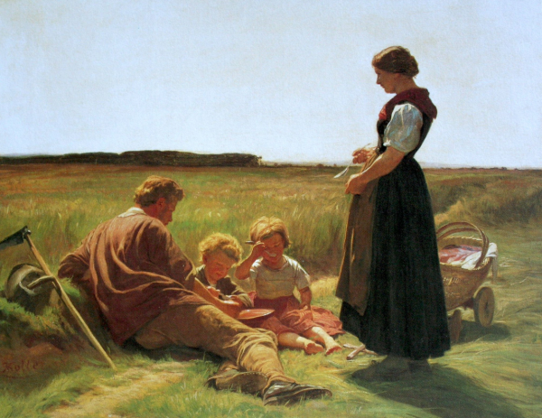 Крестьянский обед в поле. 1871