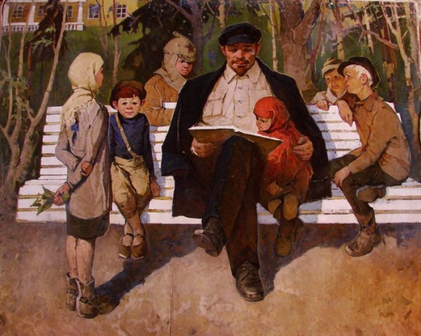 «Ленин с детьми в Горках». Владимир Гусев, 1985