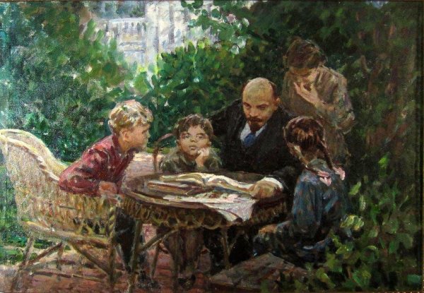 Владимир Ильич Ленин и дети живопись