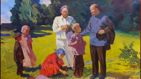 Ленин с Крупской в разливе