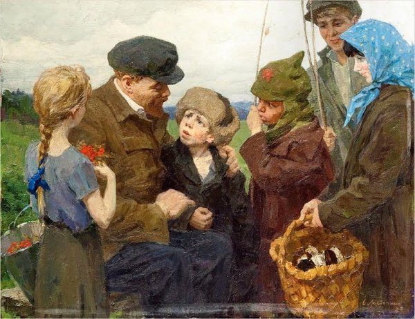 Владимир Ильич Ленин и дети живопись