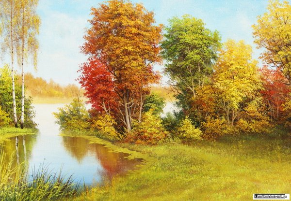 Картина осенний пейзаж для детей