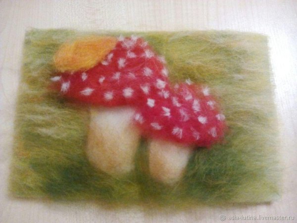 Картина из шерсти осень для детей