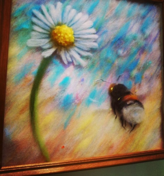 Шерстяная акварель детская картина