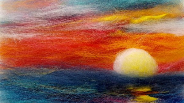 Рисование шерстью