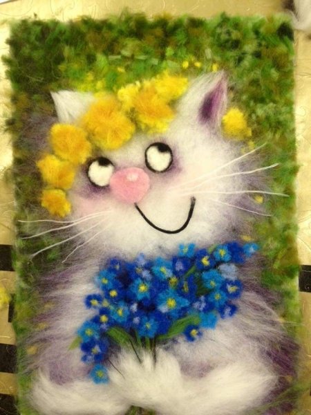 Выкладывание шерсти