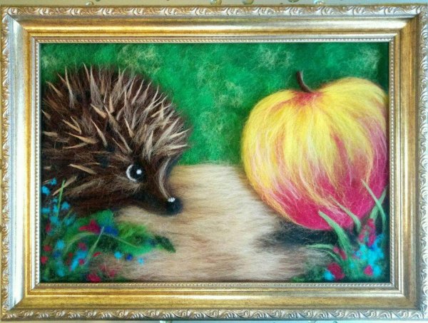 Рисование шерстью для детей