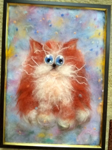 Котики Ким Хаскинс из шерсти