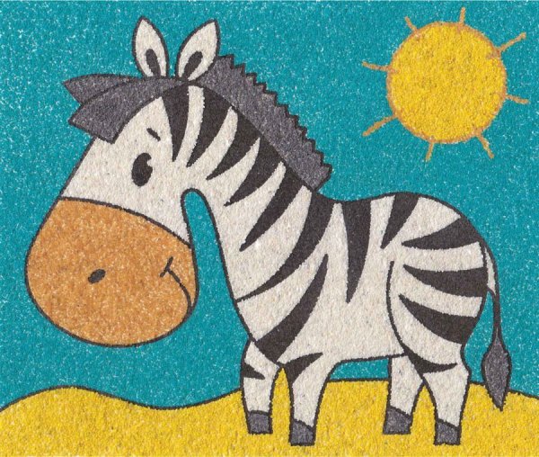 Фреска для детей из цветного песка