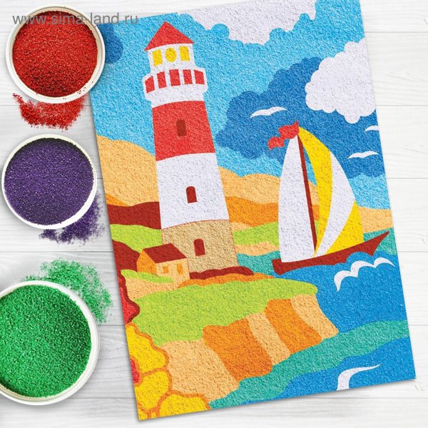 Аппликация цветным песком