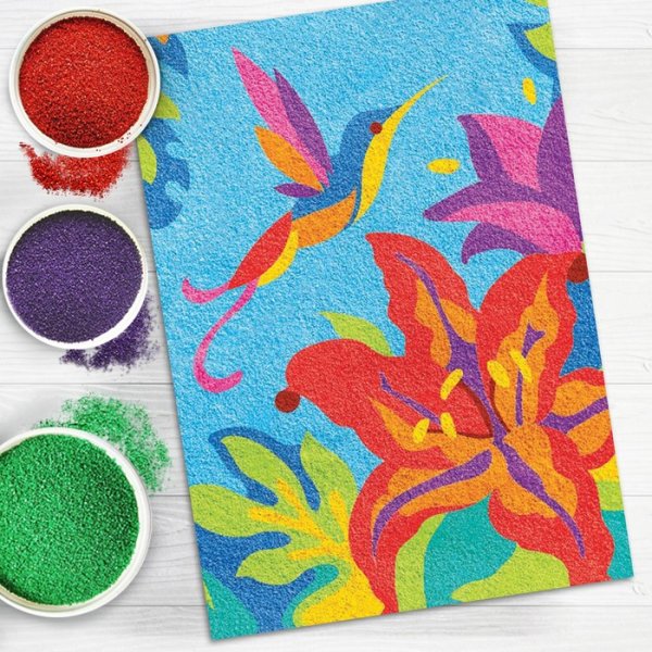 Рисование цветным песком