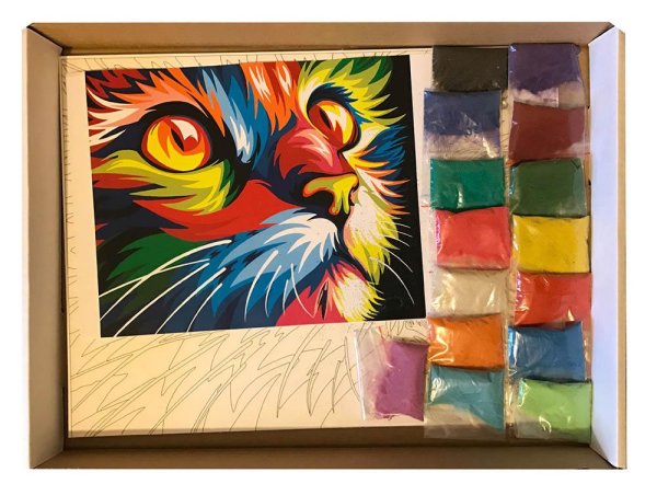 Аппликация из цветного песка